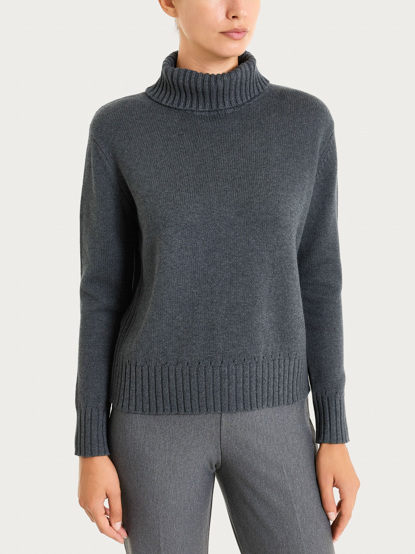 Dolcevita in filato Winter Cotton Neri Donna - Ragno