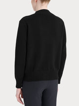 Cardigan corto con bottoni in Winter Cotton Neri Donna - Ragno