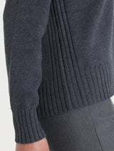 Cardigan con scollo a V e bottoni in Winter Cotton Neri Donna - Ragno