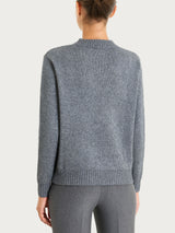 Maglia girocollo con trecce in Natural Soft Neri Donna - Ragno