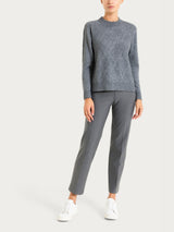 Maglia girocollo con trecce in Natural Soft Neri Donna - Ragno