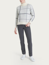 Dolcevita con check pattern in Natural Soft Neri Donna - Ragno