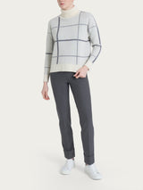 Dolcevita con check pattern in misto Lana e Angora Neri Donna - Ragno