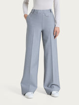 Pantalone a palazzo con taschino in Compact Neri Donna - Ragno