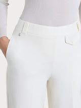 Pantalone ampio con taschino in Compact Bianchi Donna - Ragno