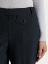 Pantalone ampio con taschino in Compact Neri Donna - Ragno