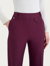 Pantalone ampio con taschino in Compact Viola Donna - Ragno