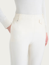 Pantalone dritto con taschino in Compact Bianchi Donna - Ragno