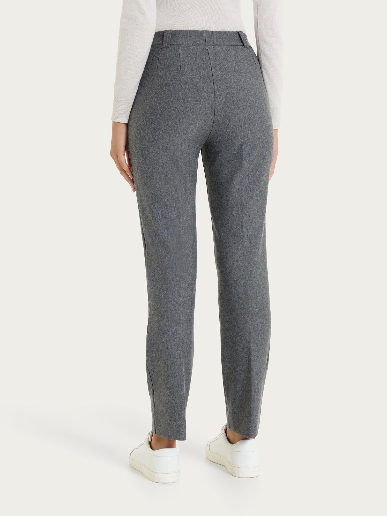 Pantalone dritto con taschino in Compact Neri Donna - Ragno