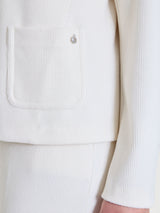 Blazer corto in Velvet Bianchi Donna - Ragno
