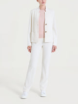 Blazer corto in Velvet Bianchi Donna - Ragno