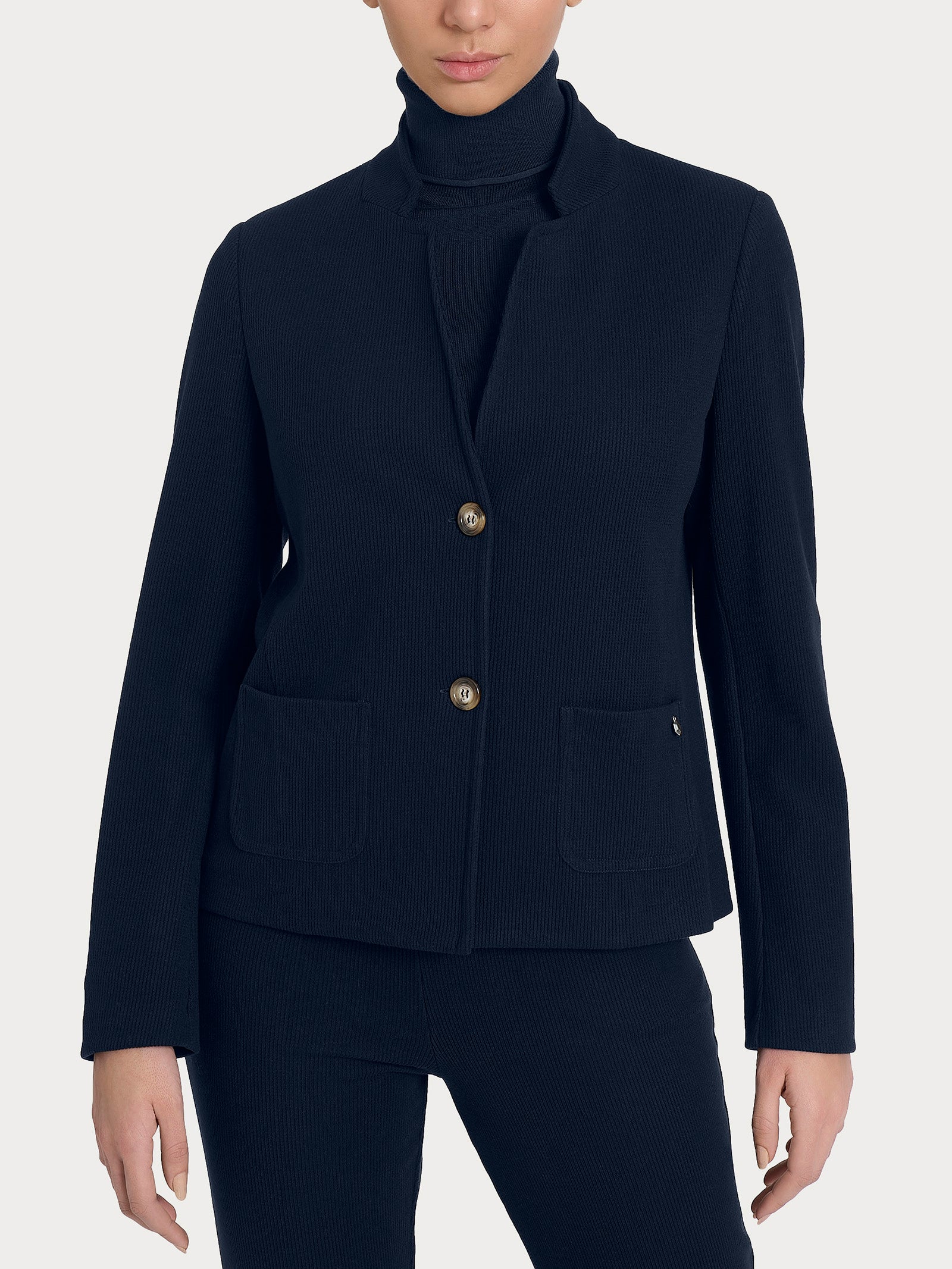Blazer corto in Velvet Blu Donna - Ragno