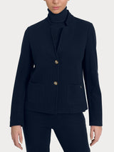 Blazer corto in Velvet Blu Donna - Ragno
