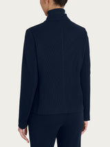 Blazer corto in Velvet Blu Donna - Ragno