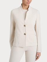 Blazer corto in Velvet Bianchi Donna - Ragno