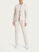 Blazer corto in Velvet Bianchi Donna - Ragno