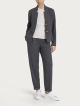 Blazer corto in Velvet Grigi Donna - Ragno