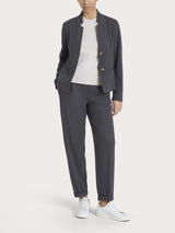 Blazer corto in Velvet Grigi Donna - Ragno