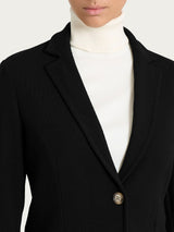 Blazer con due bottoni in Velvet Neri Donna - Ragno