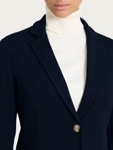 Blazer con due bottoni in Velvet Blu Donna - Ragno