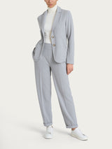 Blazer con due bottoni in Velvet Grigi Donna - Ragno