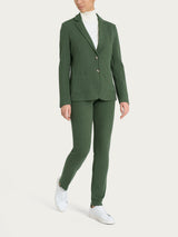 Women's Green Velvet Two-Button Blazer - Ragno
