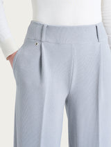 Pantalone a carota con tasche e pinces in Velvet Grigi Donna - Ragno