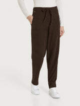 Pantalone jogger con tasche in Velvet Marroni Donna - Ragno