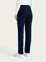 Pantalone dritto con tasche in Velvet Blu Donna - Ragno