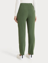 Pantalone dritto con tasche in Velvet Verdi Donna - Ragno