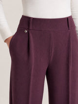 Pantalone dritto con tasche in Velvet Viola Donna - Ragno