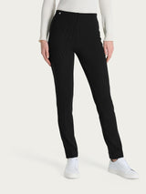 Pantalone a sigaretta con spacchetti in Velvet Neri Donna - Ragno