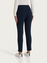 Pantalone a sigaretta con spacchetti in Velvet Blu Donna - Ragno