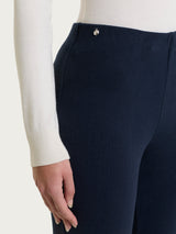 Pantalone a sigaretta con spacchetti in Velvet Blu Donna - Ragno