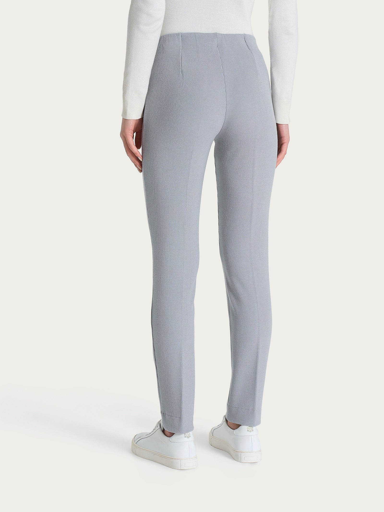 Pantalone a sigaretta con spacchetti in Velvet Grigi Donna - Ragno