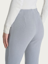 Pantalone a sigaretta con spacchetti in Velvet Grigi Donna - Ragno