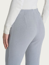 Pantalone a sigaretta con spacchetti in Velvet Grigi Donna - Ragno