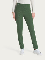 Pantalone a sigaretta con spacchetti in Velvet Verdi Donna - Ragno
