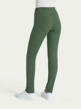 Pantalone a sigaretta con spacchetti in Velvet Verdi Donna - Ragno