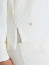 Felpa girocollo in Velvet Bianchi Donna - Ragno