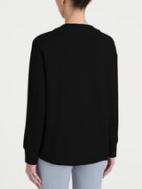 Felpa girocollo in Velvet Neri Donna - Ragno