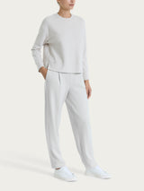Felpa girocollo in Velvet Bianchi Donna - Ragno