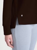 Felpa girocollo in Velvet  Marroni Donna - Ragno