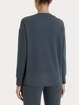 Felpa girocollo in Velvet Grigi Donna - Ragno