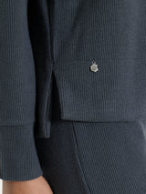 Felpa girocollo in Velvet Grigi Donna - Ragno