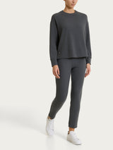 Felpa girocollo in Velvet Grigi Donna - Ragno
