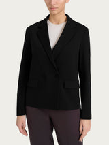 Blazer doppio petto in Compact con Cashmere Neri Donna - Ragno