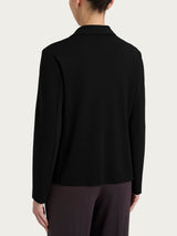 Blazer doppio petto in Compact con Cashmere Neri Donna - Ragno