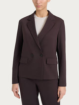 Blazer doppio petto in Compact con Cashmere Marroni Donna - Ragno