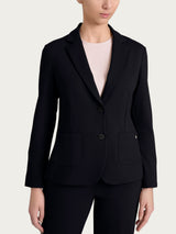 Blazer due bottoni in Compact con Cashmere Neri Donna - Ragno